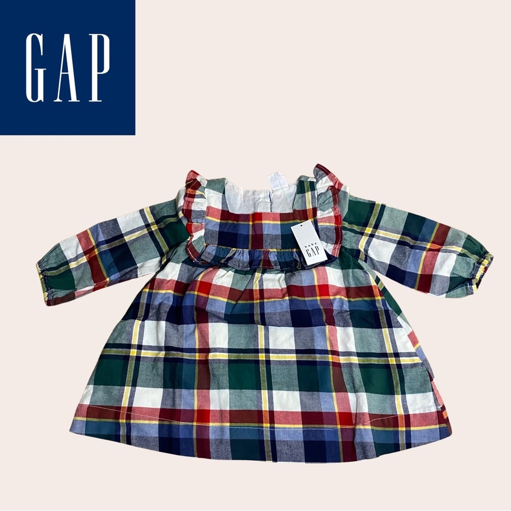 NWT Baby GAP Plaid Dress 6-12M